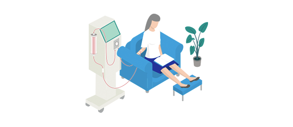 Patient, som får hæmodialyse (HD) derhjemme – metoder til dialyse derhjemme